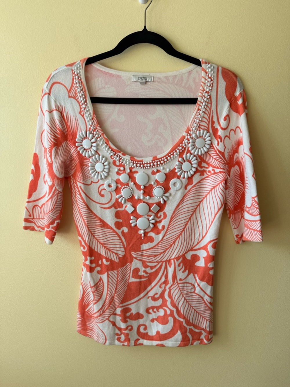 Caché Knit‎ Beaded Top